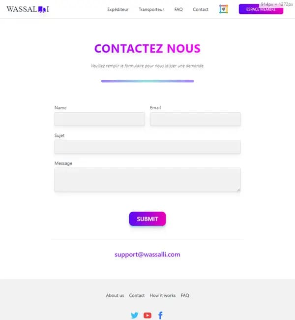 Contact us form